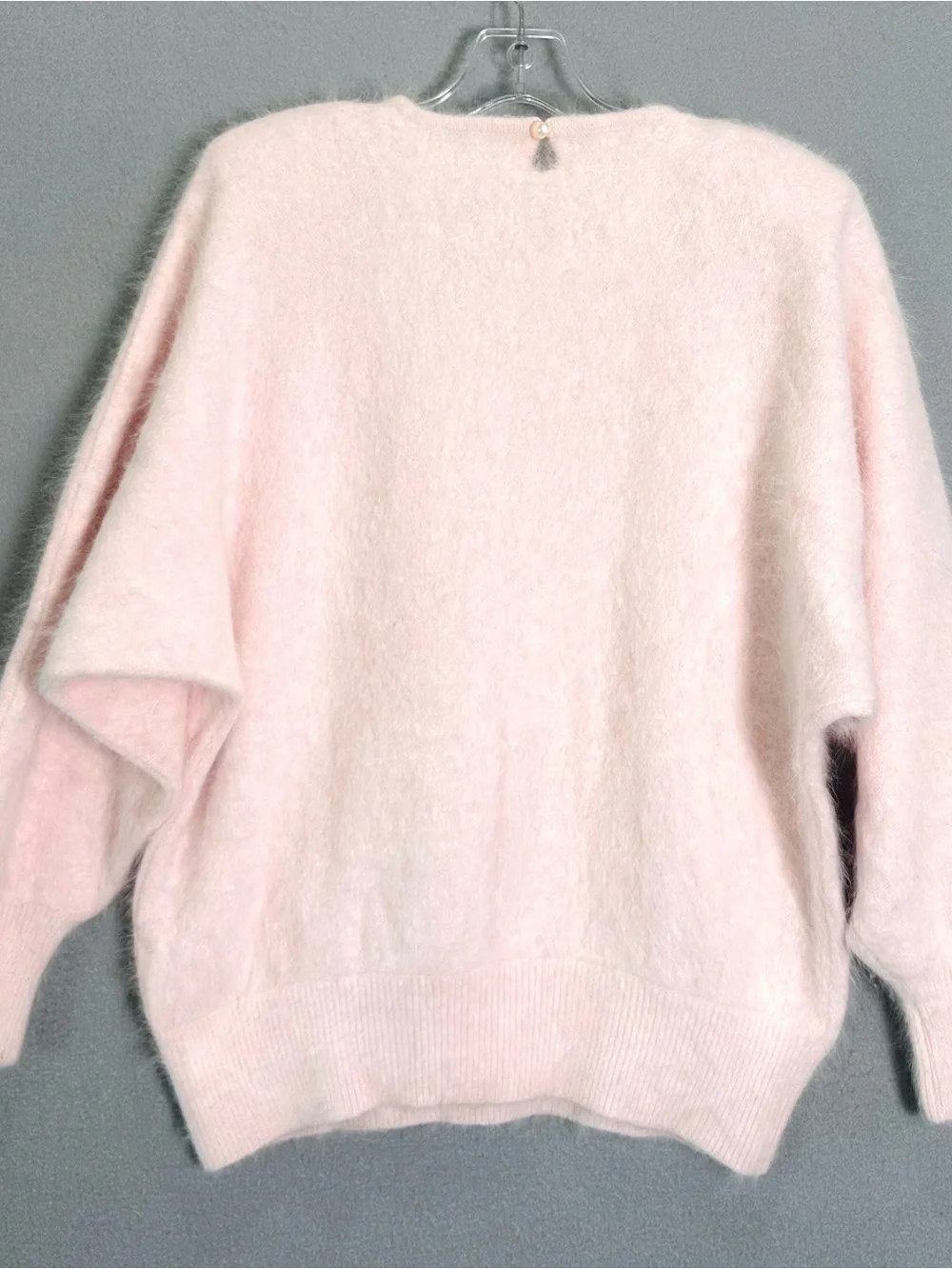 Light Pink Fuzzy Angora Crewneck Sweater Soft Girl Fluffy vintage coquette